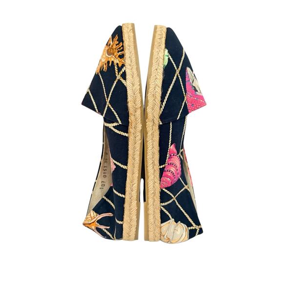 Gucci Vintage Seashell Print Canvas Espadrilles Flat EU Size 39 US Size 9 - Picture 7 of 13